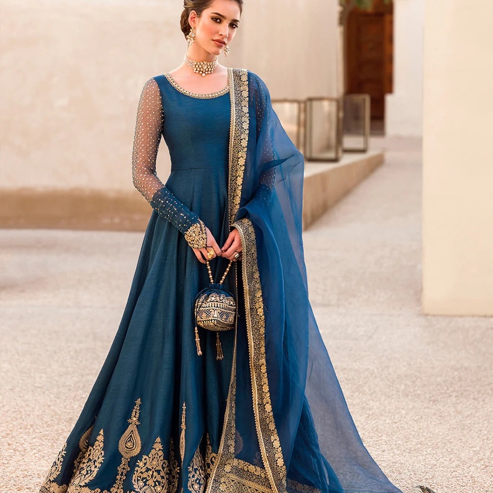 Faiza Saqlain Pakistani Designer Wedding Dress 3 Pc New Raw Silk